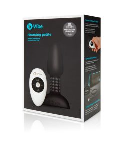 B-Vibe Rimming Petite Rotating And Vibrating Remote Control Plug Black