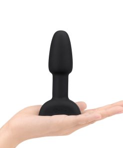 B-Vibe Rimming Petite Rotating And Vibrating Remote Control Plug Black