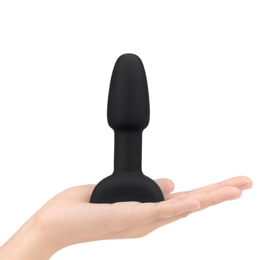 B-Vibe Rimming Petite Rotating And Vibrating Remote Control Plug Black - Image 5