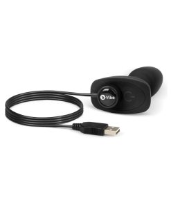 B-Vibe Rimming Petite Rotating And Vibrating Remote Control Plug Black