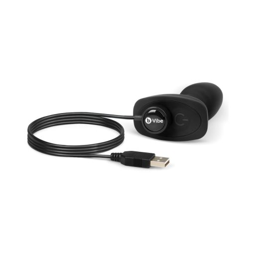 B-Vibe Rimming Petite Rotating And Vibrating Remote Control Plug Black - Image 7