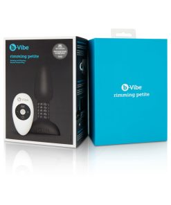 B-Vibe Rimming Petite Rotating And Vibrating Remote Control Plug Black