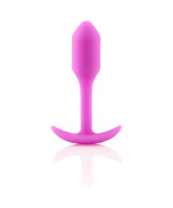 B-Vibe Snug Plug 1 Weighted Silicone Anal Plug Fuchsia