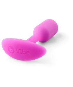 B-Vibe Snug Plug 1 Weighted Silicone Anal Plug Fuchsia