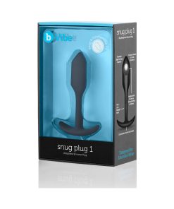 B-Vibe Snug Plug 1 Weighted Silicone Anal Plug Black