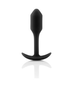 B-Vibe Snug Plug 1 Weighted Silicone Anal Plug Black