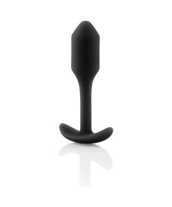 B-Vibe Snug Plug 1 Weighted Silicone Anal Plug Black