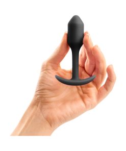 B-Vibe Snug Plug 1 Weighted Silicone Anal Plug Black