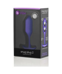 B-Vibe Snug Plug 2 Weighted Silicone Anal Plug Purple