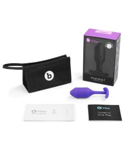 B-Vibe Snug Plug 2 Weighted Silicone Anal Plug Purple