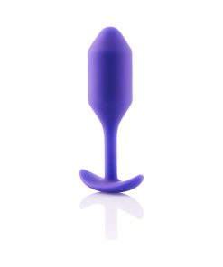 B-Vibe Snug Plug 2 Weighted Silicone Anal Plug Purple