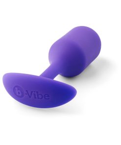 B-Vibe Snug Plug 2 Weighted Silicone Anal Plug Purple