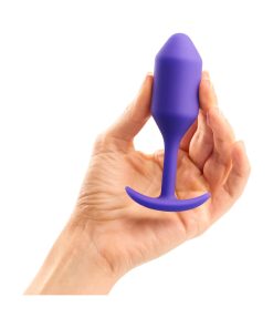 B-Vibe Snug Plug 2 Weighted Silicone Anal Plug Purple