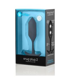 B-Vibe Snug Plug 2 Weighted Silicone Anal Plug Black