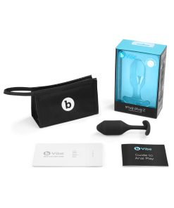 B-Vibe Snug Plug 2 Weighted Silicone Anal Plug Black