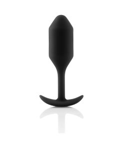 B-Vibe Snug Plug 2 Weighted Silicone Anal Plug Black