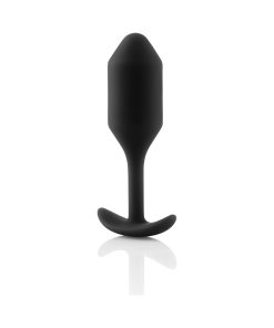 B-Vibe Snug Plug 2 Weighted Silicone Anal Plug Black