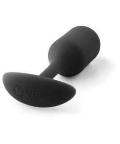 B-Vibe Snug Plug 2 Weighted Silicone Anal Plug Black