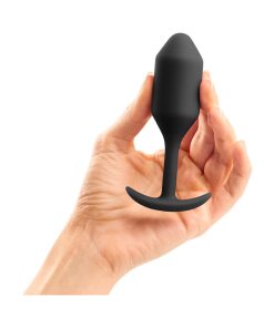 B-Vibe Snug Plug 2 Weighted Silicone Anal Plug Black