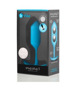 B-Vibe Snug Plug 3 Weighted Silicone Anal Plug Teal