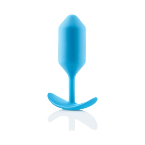 B-Vibe Snug Plug 3 Weighted Silicone Anal Plug Teal - Image 4
