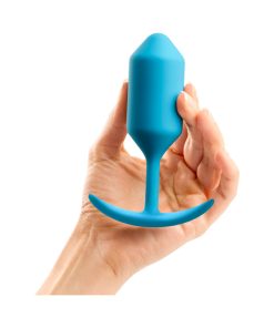 B-Vibe Snug Plug 3 Weighted Silicone Anal Plug Teal