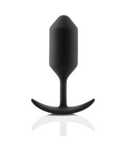 B-Vibe Snug Plug 3 Weighted Silicone Anal Plug Black