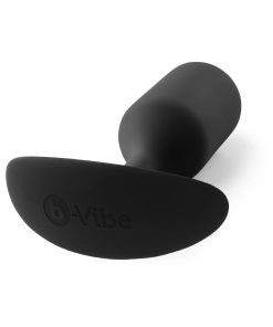 B-Vibe Snug Plug 3 Weighted Silicone Anal Plug Black