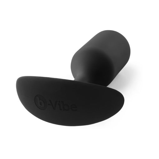 B-Vibe Snug Plug 3 Weighted Silicone Anal Plug Black - Image 5