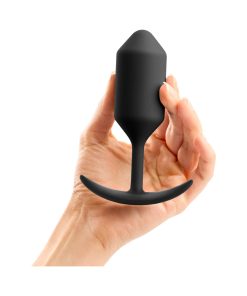 B-Vibe Snug Plug 3 Weighted Silicone Anal Plug Black