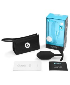 B-Vibe Snug Plug 4 Weighted Silicone Anal Plug Black