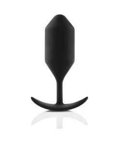 B-Vibe Snug Plug 4 Weighted Silicone Anal Plug Black