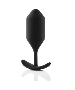 B-Vibe Snug Plug 4 Weighted Silicone Anal Plug Black