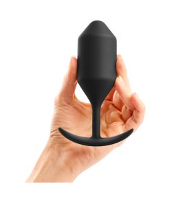 B-Vibe Snug Plug 4 Weighted Silicone Anal Plug Black