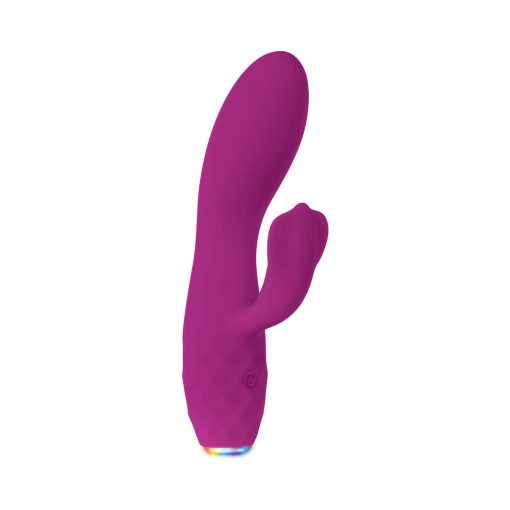 Evolved Glimmer Light-Up Rechargeable Silicone Dual Stimulator Purple - Image 2