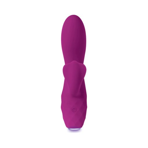 Evolved Glimmer Light-Up Rechargeable Silicone Dual Stimulator Purple - Image 4
