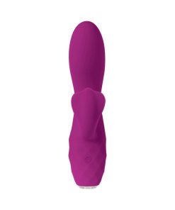 Evolved Glimmer Light-Up Rechargeable Silicone Dual Stimulator Purple
