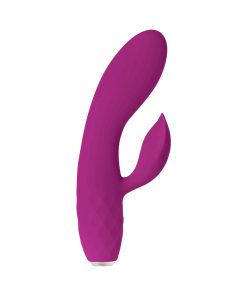 Evolved Glimmer Light-Up Rechargeable Silicone Dual Stimulator Purple