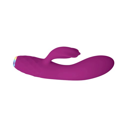 Evolved Glimmer Light-Up Rechargeable Silicone Dual Stimulator Purple - Image 9