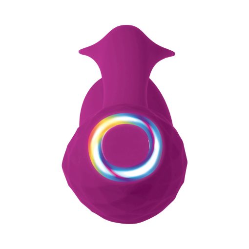 Evolved Glimmer Light-Up Rechargeable Silicone Dual Stimulator Purple - Image 11