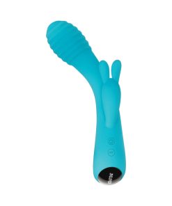 Evolved Aqua Bunny Rechargeable Silicone Rabbit Vibrator Teal