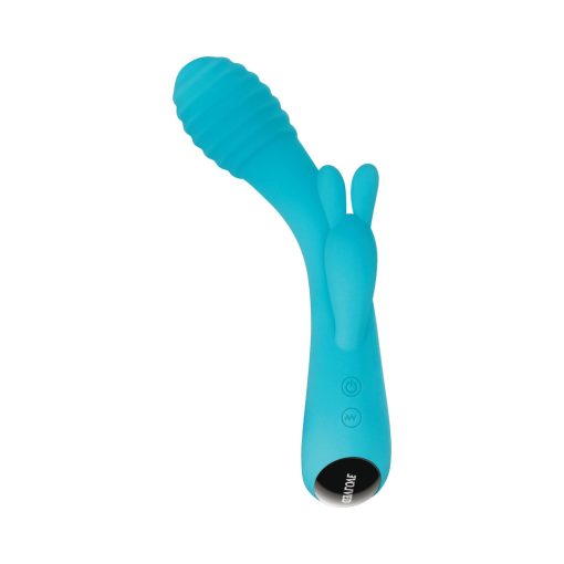 Evolved Aqua Bunny Rechargeable Silicone Rabbit Vibrator Teal - Image 3