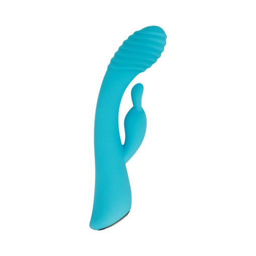 Evolved Aqua Bunny Rechargeable Silicone Rabbit Vibrator Teal - Image 6