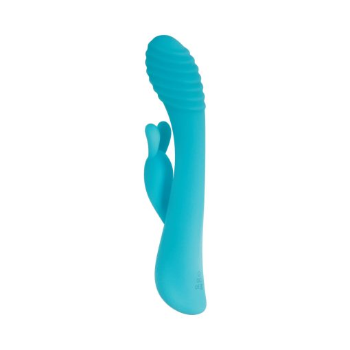 Evolved Aqua Bunny Rechargeable Silicone Rabbit Vibrator Teal - Image 8