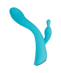 Evolved Aqua Bunny Rechargeable Silicone Rabbit Vibrator Teal