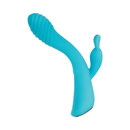Evolved Aqua Bunny Rechargeable Silicone Rabbit Vibrator Teal - Image 9