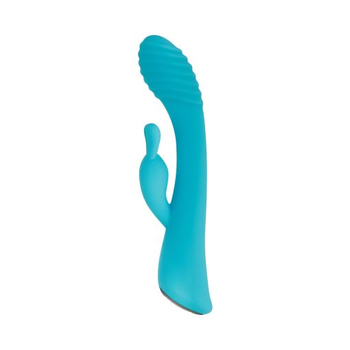Evolved Aqua Bunny Rechargeable Silicone Rabbit Vibrator Teal - Image 11