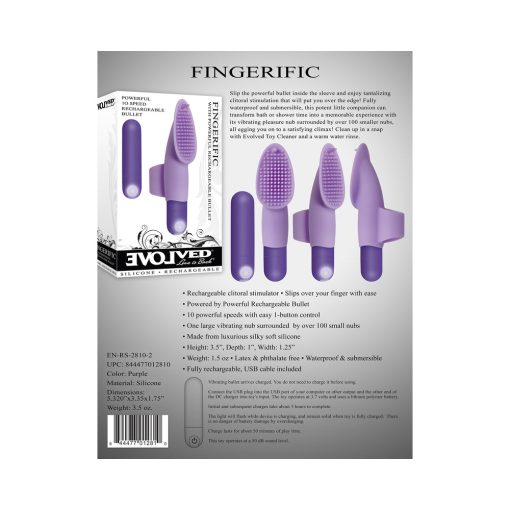 Evolved Fingerific Finger Vibrator – Rechargeable Silicone Clit Stimulator - Image 12