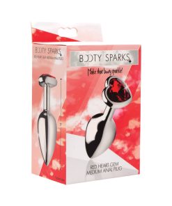 Booty Sparks Red Heart Gem Anal Plug M