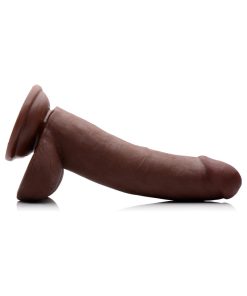 Usa Cocks 8 In. Ameriskin Dual Density Dildo Dark